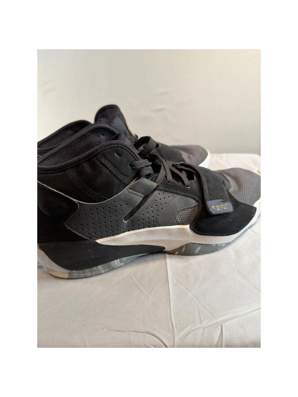 Jordan Zion 2 Black Gold Metallic Mens Basketball Shoes DO7688-001 Size 12